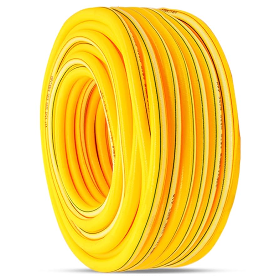 Yellow Hose Pipe 1/2"–1" – Heavy Duty PVC Water Hose for Construction Sites, Washing Areas and Gardens, High-Visibility Colour for Safety